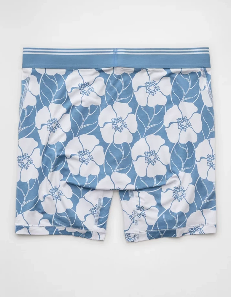 Caleçon boxeur ajusté ultradoux de 6 po motif floral pour hommes AEO