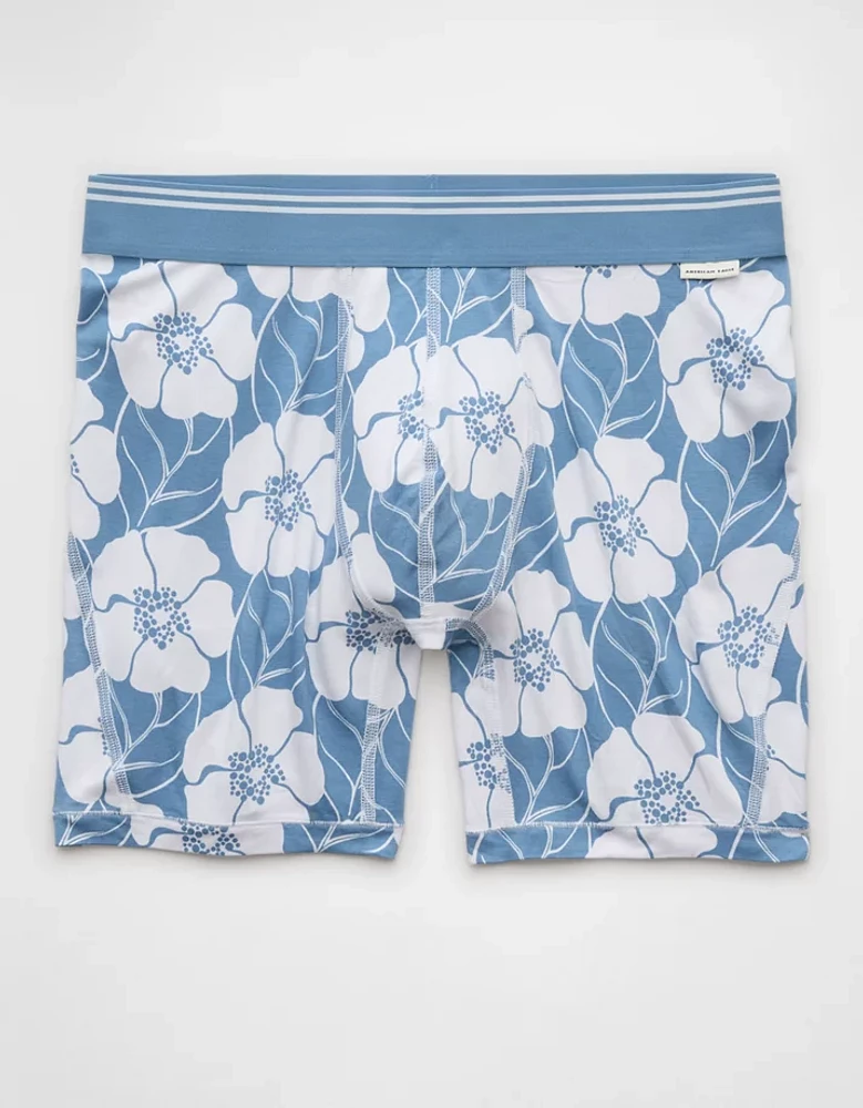 Caleçon boxeur ajusté ultradoux de 6 po motif floral pour hommes AEO