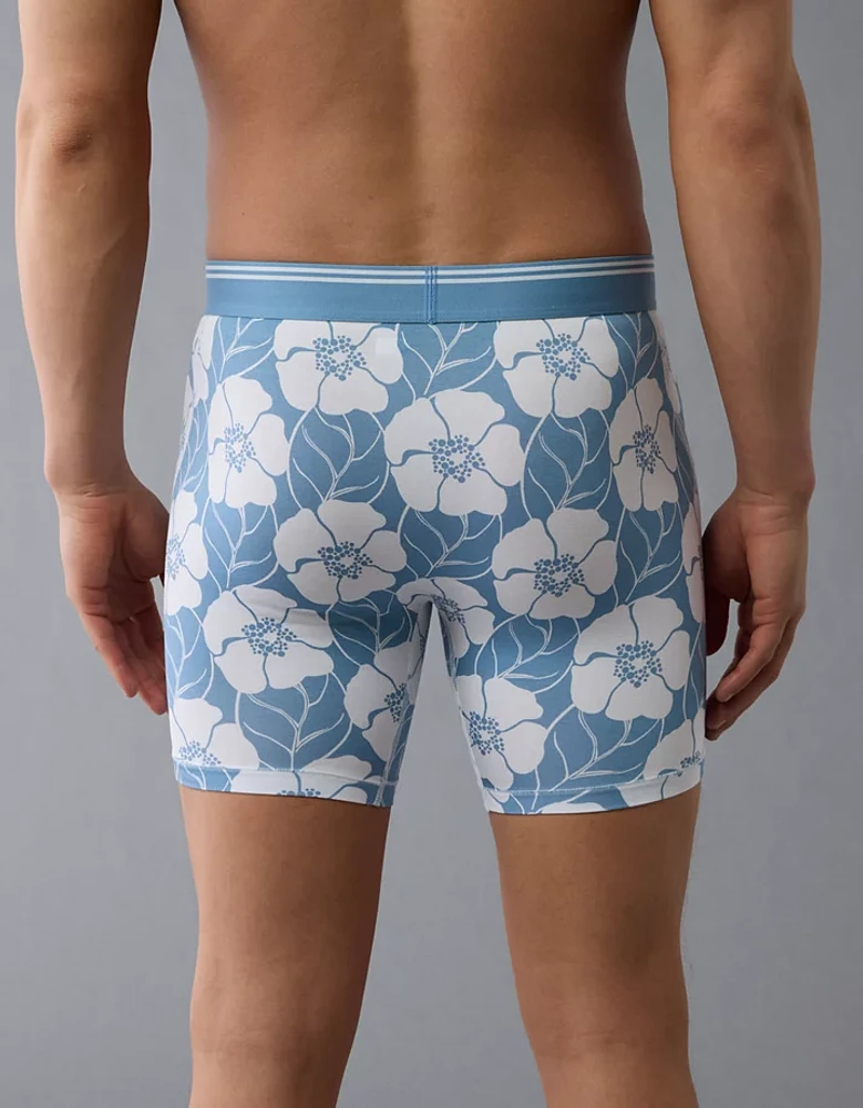 Caleçon boxeur ajusté ultradoux de 6 po motif floral pour hommes AEO
