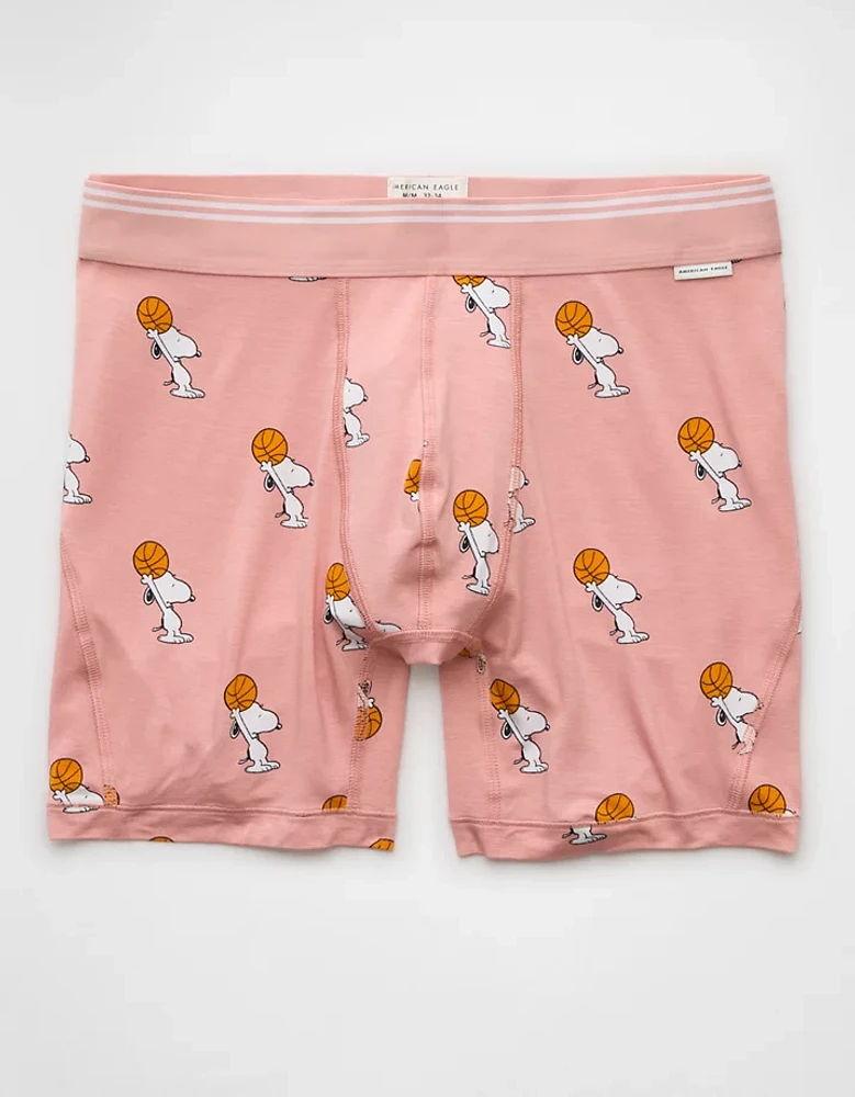 AEO Men's Snoopy Basketball 6" Ultra Soft Boxer Brief