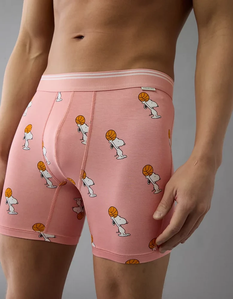 AEO Men's Snoopy Basketball 6" Ultra Soft Boxer Brief