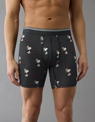 Caleçon boxeur ajusté ultradoux de 6 po camp Snoopy pour hommes AEO