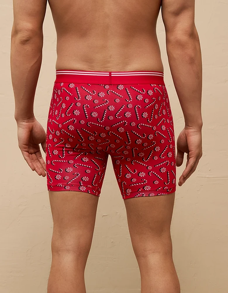 AEO Men's Candy Canes 6" Ultra Soft Boxer Brief