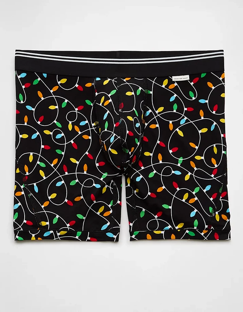 AEO Men's Christmas Lights 6" Ultra Soft Boxer Brief