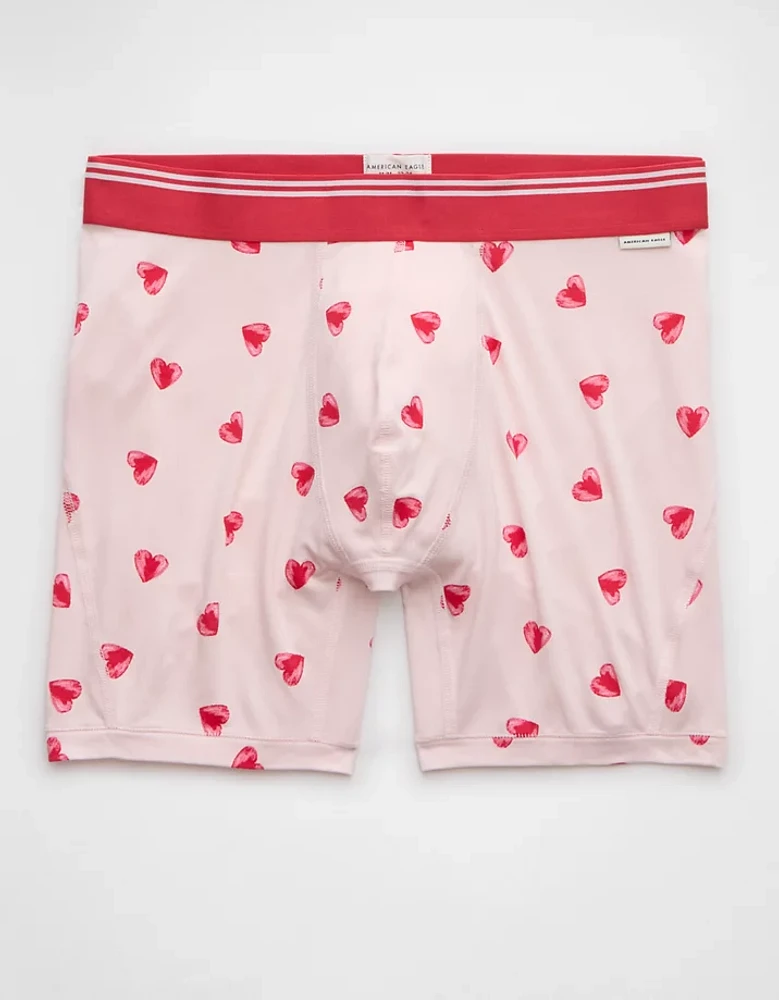 Caleçon boxeur ajusté ultradoux de 6 po cœurs la Saint-Valentin pour hommes AEO