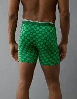 AEO Men's St. Patrick's Day Clover Check 6" Ultra Soft Boxer Brief