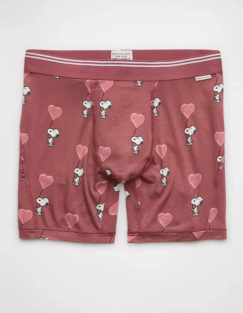 AEO Men's Valentine's Day Snoopy 6" Ultra Soft Boxer Brief