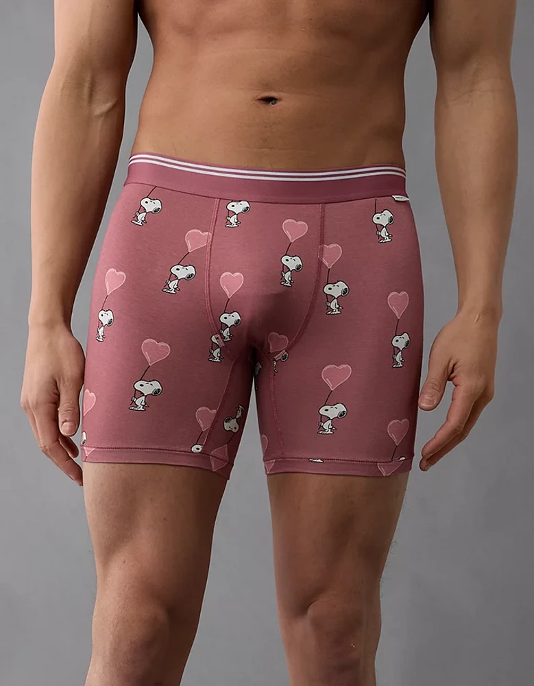 AEO Men's Valentine's Day Snoopy 6" Ultra Soft Boxer Brief