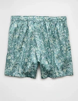 AEO Men's Palm Trees Satin Pocket Boxer Short