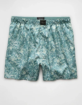 AEO Men's Palm Trees Satin Pocket Boxer Short