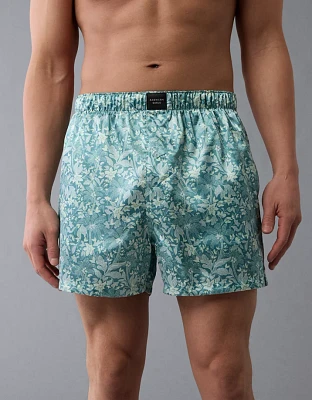 AEO Men's Palm Trees Satin Pocket Boxer Short