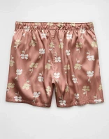 AEO Men's Floral Satin Pocket Boxer Short