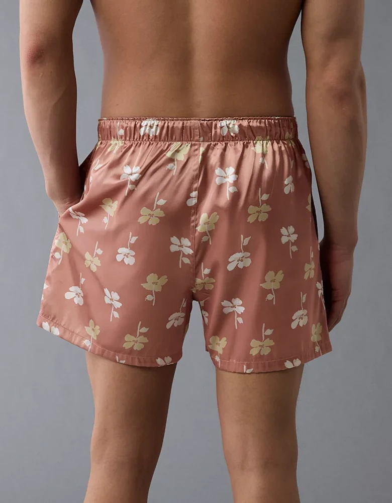 AEO Men's Floral Satin Pocket Boxer Short