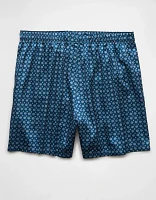 Caleçon boxeur à poche en satin imprimé pour hommes AEO