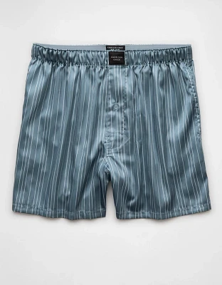 AEO Men's Striped Satin Pocket Boxer Short