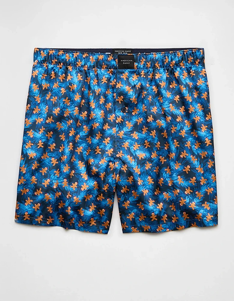 AEO Winter Branches Satin Pocket Boxer Short