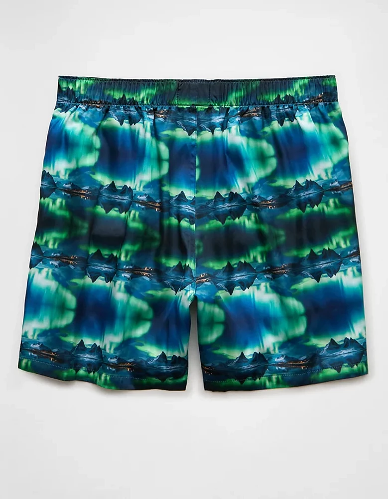 AEO Men's Northern Lights Satin Pocket Boxer Short