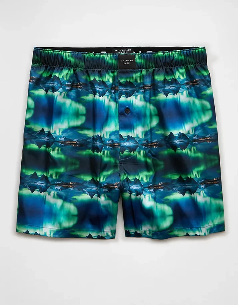 AEO Men's Northern Lights Satin Pocket Boxer Short