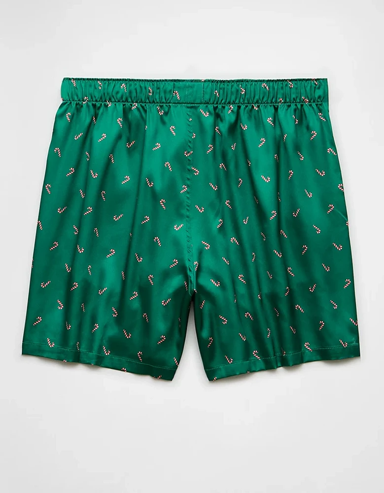 AEO Mini Candy Canes Satin Pocket Boxer Short