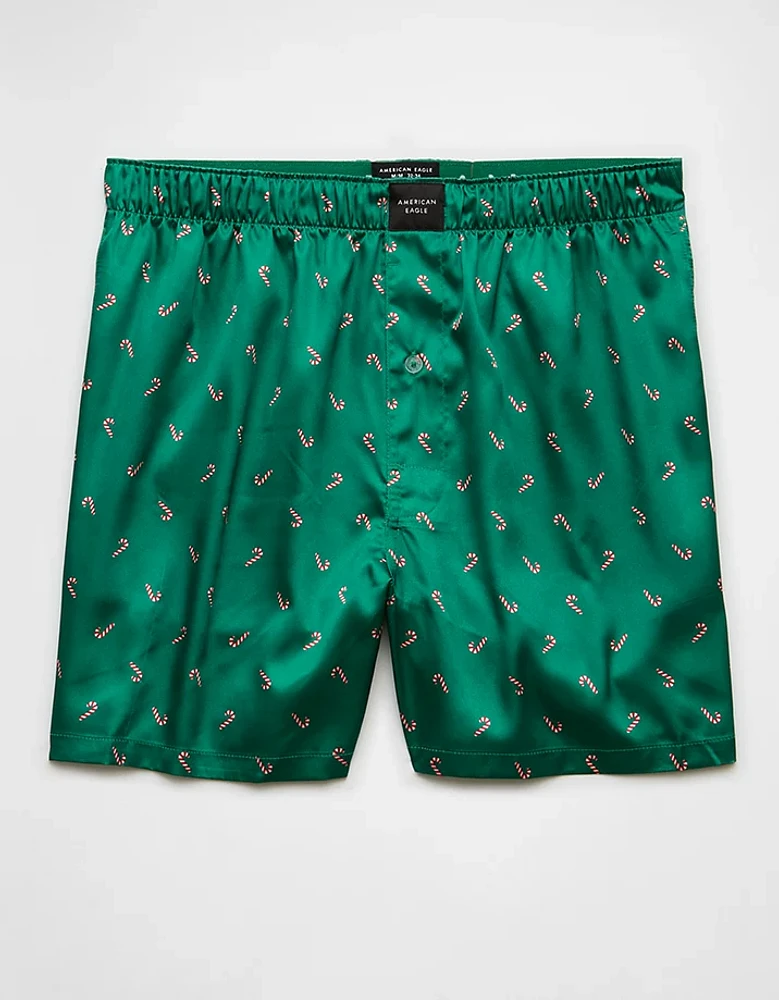 AEO Mini Candy Canes Satin Pocket Boxer Short