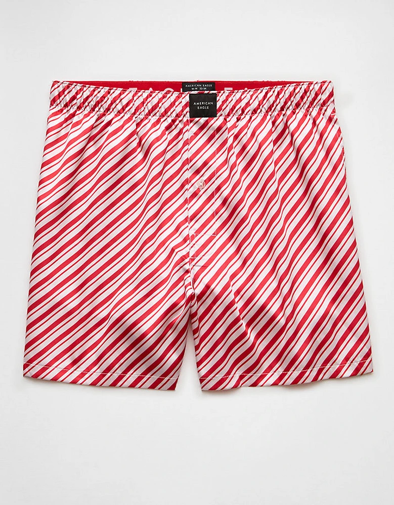 AEO Candy Canes Satin Pocket Boxer Short