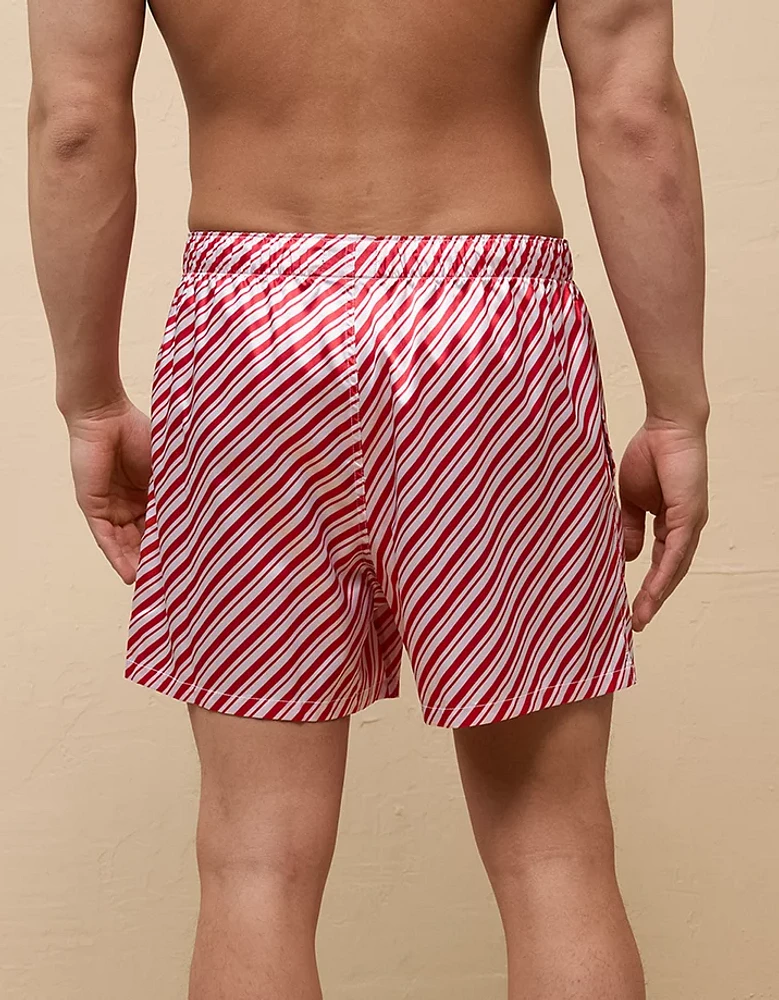 AEO Candy Canes Satin Pocket Boxer Short