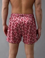 AEO Men's Valentine's Day Kisses Satin Pocket Boxer Short