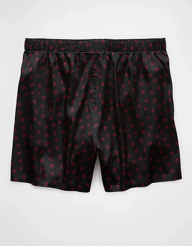 AEO Men's Valentine's Day Hearts Satin Pocket Boxer Short