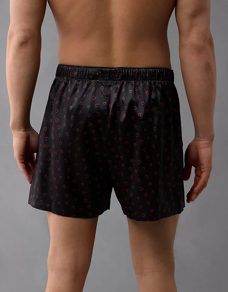 AEO Men's Valentine's Day Hearts Satin Pocket Boxer Short