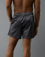 AEO Men's Leopard Satin Pocket Boxer Short