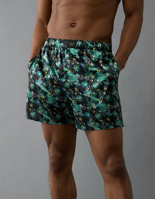 AEO Men's Elephant Tapestry Satin Pocket Boxer Short