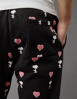 AE Snoopy Valentine's Day Flannel Lounge Pant