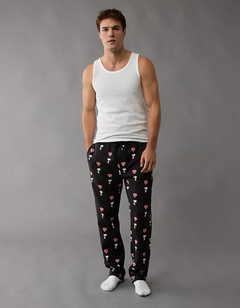 AE Snoopy Valentine's Day Flannel Lounge Pant