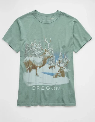 AE Oregon Holiday Graphic T-Shirt