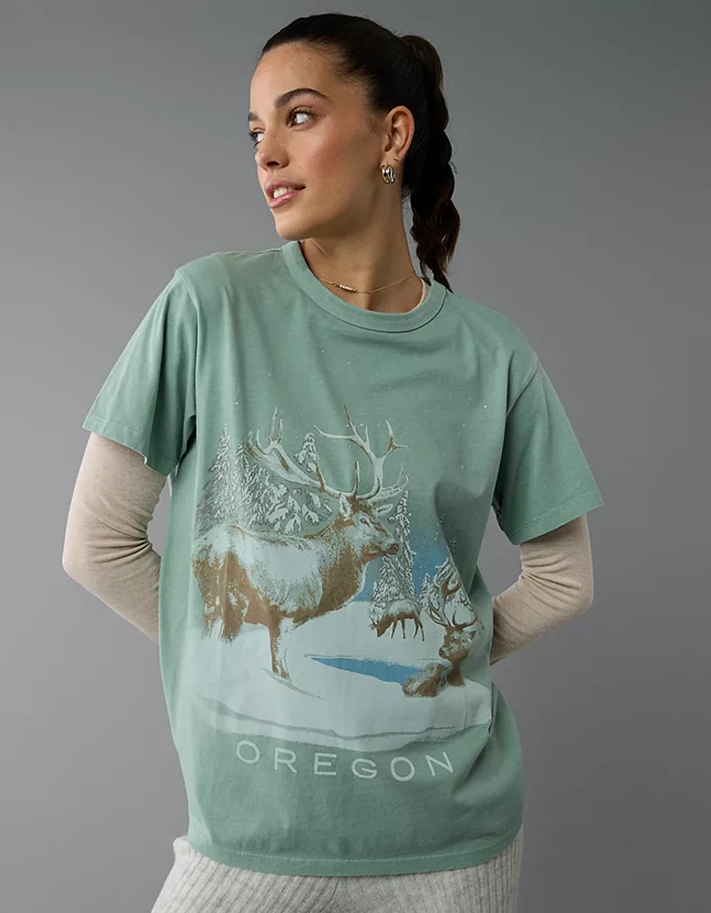 T-shirt à image Oregon des Fêtes AE