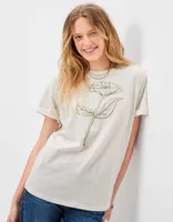 AE Oversized Flower Graphic Tee
