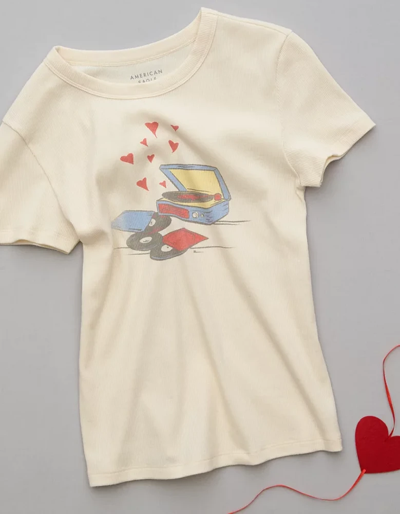 AE Hey Baby Valentine's Day Graphic T-Shirt