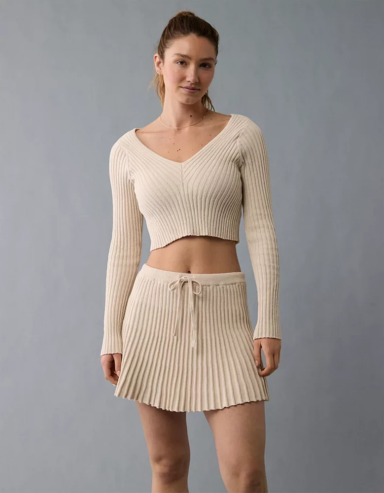 Minijupe en tricot côtelé AE
