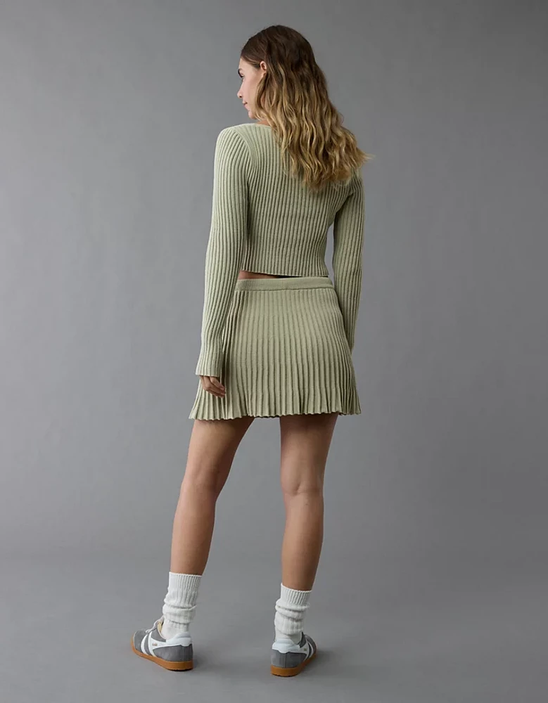 AE Ribbed Knit Mini Skirt