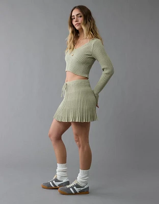 AE Ribbed Knit Mini Skirt