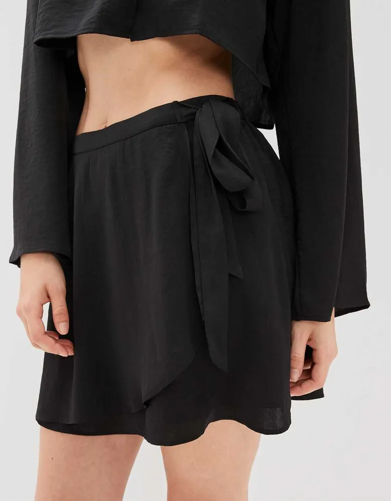 AE Silky Wrap Mini Skirt