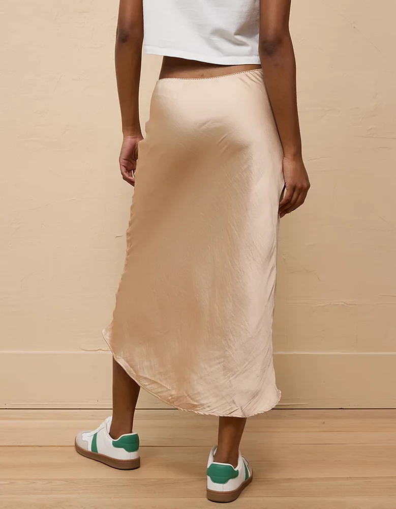 AE High-Waisted Midi Slip Skirt