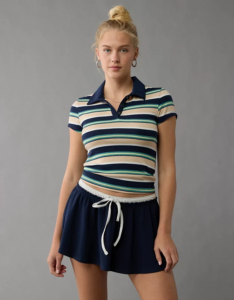 AE High-Waisted Knit Mini Skort