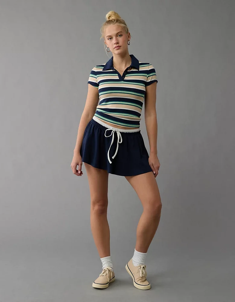 AE High-Waisted Knit Mini Skort