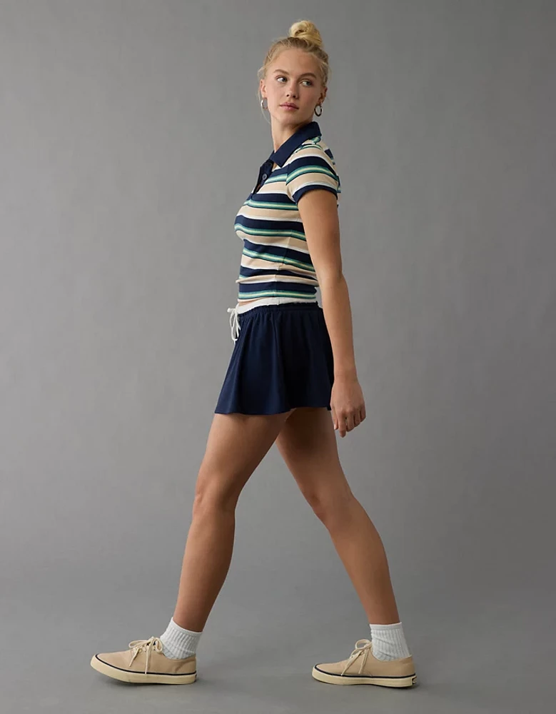 AE High-Waisted Knit Mini Skort