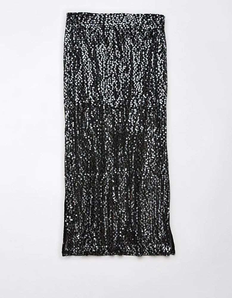 AE High-Waisted Sequin Maxi Skirt