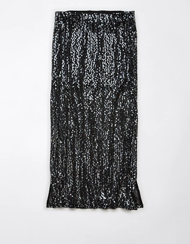 AE High-Waisted Sequin Maxi Skirt