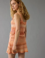 Minijupe au crochet à taille haute AE
