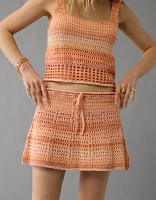 Minijupe au crochet à taille haute AE