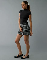 Jupe-short en tricot tendance à carreaux AE